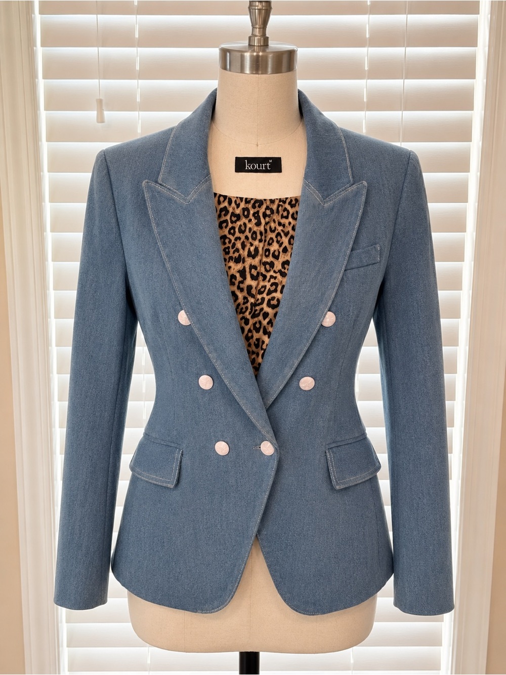 Kourt Double-Breasted Light Blue Women's Blazer